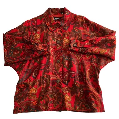 Chaqueta de Lana de Seda Ellen Tracy para Mujer Talla S Paisley Festival Indie Boho De Colección Años 90 Foto 1 de 4