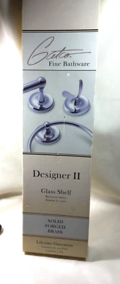 Estante de vidrio Gatco Fine Bathwater Designer II 22,5" latón forjado Foto 1 de 3
