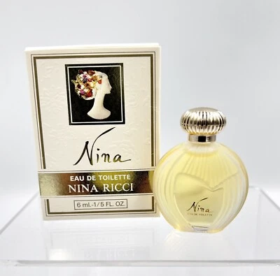 Парфюмерная вода винтажная Nina Nina Ricci (1/5 унции/6 мл) дорожный брызги мини НОВАЯ в КОРОБКЕ - Изображение 1 из 3