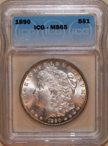 1890-P Morgan Silver Dollar - ICG MS65 - #C5524 - Picture 1 of 8