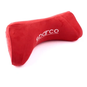 1X Almohada de felpa suave roja SPARCO soporte reposacabezas cojín para el cuello reposacabezas - Imagen 1 de 11