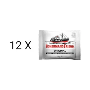 Fisherman's Friend Original Lozenges Eucalyptus and Menthol 12x25gr - Picture 1 of 1