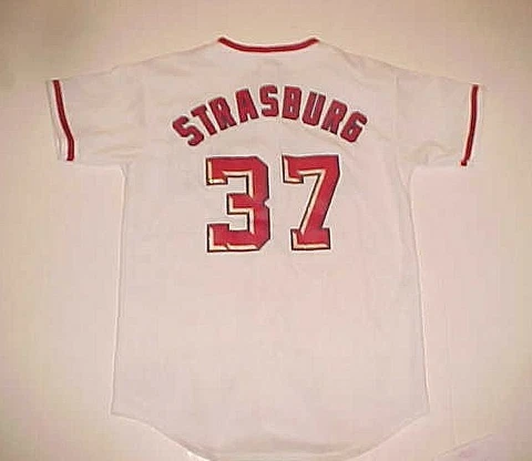 Stephen Strasburg #37 Washington Nationals MLB NL BOYS White Red Black Jersey L Cover