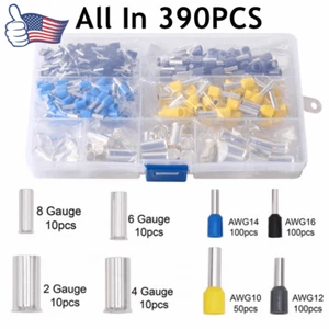 390Pcs Wire Ferrules Kit Ferrules Wire Ends Terminals Crimp Terminals Connectors - Picture 1 of 11