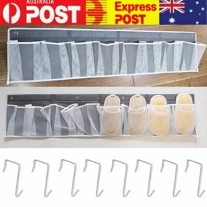1/2X RV Shoe Storage Bag 8 Pockets W/ Hook Large Capacity Hanging Shoe Organizer - Picture 1 of 14