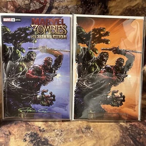 Marvel Zombies Resurrection #1 Clayton Crain Set signed COA 599/1000 430/600 NM+ - Bild 1 von 6