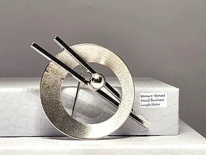 Spilla Spilla Dichiarazione Palla e Barra Argento Sterling925 BOND BOYD MODERNISTA - Foto 1 di 23
