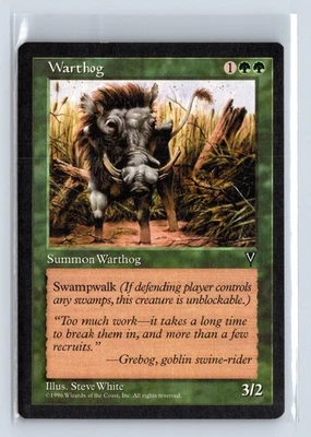 (3x) WARTHOG – MTG Magic the Gathering Card – Visions – Common - Image 1 of 4
