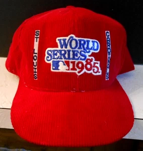 Gorra de béisbol ajustable de pana AJD St. Louis Cardinals 1985 Serie Mundial-HTF - Imagen 1 de 3