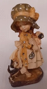 Sarah Kay Take Me Along Resin Figurine w/ Cat Replica - Picture 1 of 7