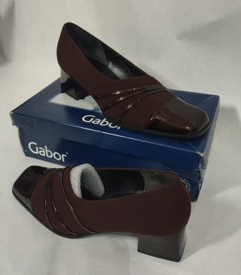 Zapatos de tacón alto Gabor para mujer de cuero borgoña talla UK 7,5 EE. UU. talla 9,5 Foto 1 de 4