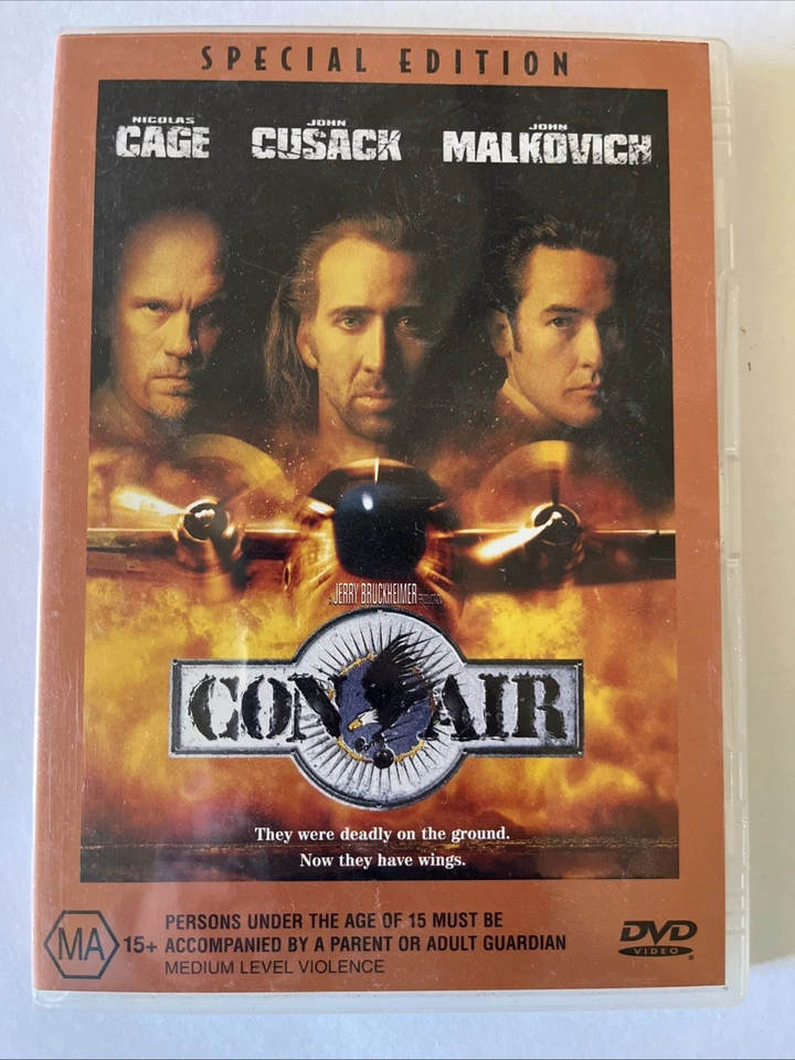Con Air Special Edition DVD Region 4 Nicolas Cage, John Cusack ,John Malkovich - image 1 of 1