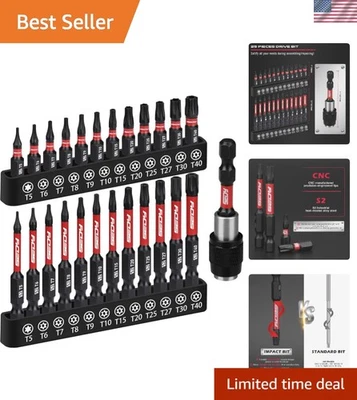 Juego de brocas Torx de 25 piezas, destornillador de impacto Torx de seguridad a prueba de manipulaciones de 1"" y 2,5"" B Foto 1 de 4