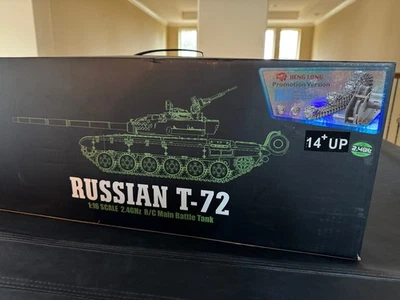 NIB Henglong 1/16 RC RTR IR Tank T72 Metal wheels + Used Heng Long Leopard 2A6 - Image 1 of 2