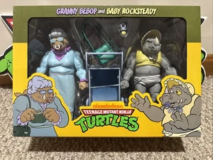 NECA Teenage Mutant Ninja Turtle Granny Bebop Baby Rocksteady TMNT Paquete de 2  - Imagen 1 de 5