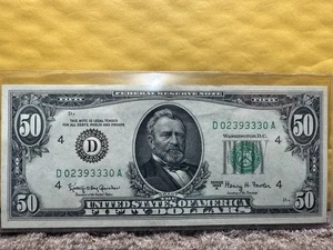 1963A $50 DOLLAR FEDERAL RESERVE NOTE -NEAR MINT-CLEVELAND - Picture 1 of 2