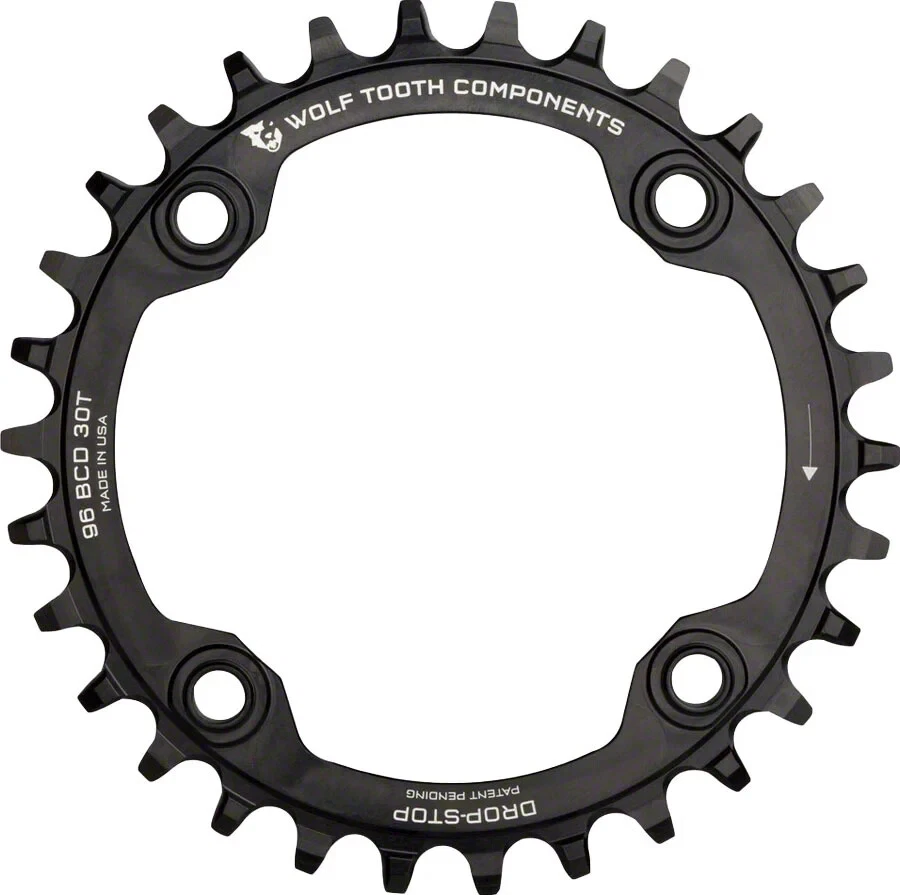 Wolf Tooth 1x 12s Drop-Stop 96 BCD Symmetric Shimano MTB Chainring 34T 4 Bolt XC - Image 1 of 1