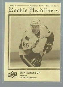  2009-10 Upper Deck Rookie Headliners #RH15 Erik Karlsson (ref49257)