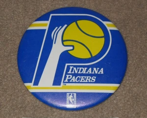 VINTAGE 1976/1977 - 1989/1990 INDIANA PACERS ☆RARE☆ 3 1/2" NBA PIN BACK BUTTON - Picture 1 of 1