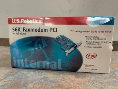 3Com U.S. Robotics 56K Faxmodem PCI Windows V90 3CP5699A New Factory Sealed - Image 1 of 4