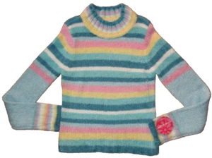 Energie L Girls Multi Stripe L/S  Mock Neck Soft Sparkle Sweater NWT CUTE! - Picture 1 of 3