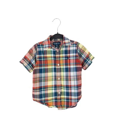 Ralph Lauren Red Yellow Multi Check Cotton Button Down Collar Shirt - 3 Years - Image 1 of 4