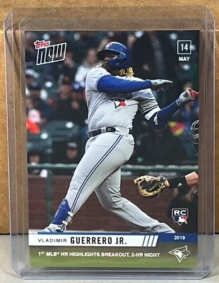 2019 TOPPS NOW #229 VLADIMIR GUERRERO JR BLUE JAYS RC 1st MLB HR in 2-HR night - Image 1 of 2