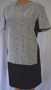 RICHARD NICOLL Black/White Color Block Cocktail Dress Size 10 - Picture 1 of 10