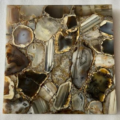12" Agate Stone Table Top semi precious Natural stones home decor - Image 1 of 3