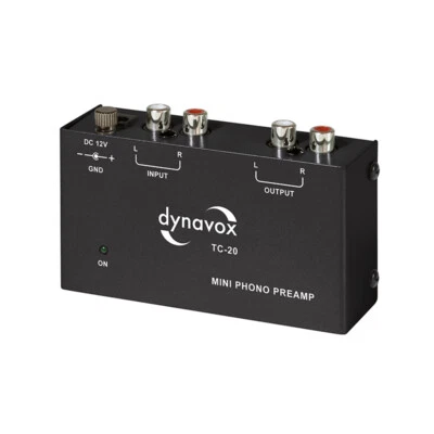 Dynavox Phono Preamp TC-20 Black For MM Cartridge Metal Housing - Image 1 of 4