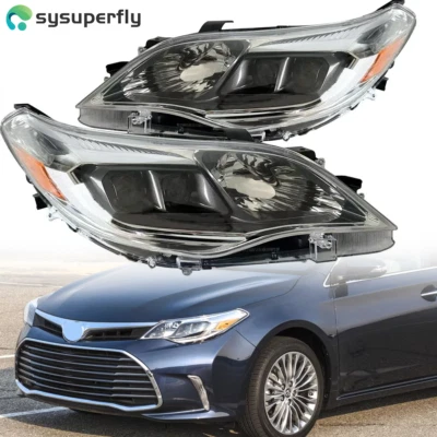 Pair Halogen Headlight For 2013-2018 Toyota Avalon Driver and Passenger Side Foto 1 de 4