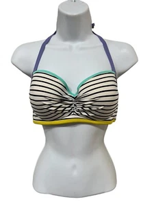 Top bikini donna Victoria Secret taglia 34D nero bianco righe ferretto spiaggia - Foto 1 di 4