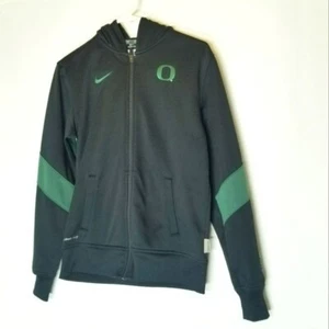 Nike Thermafit University of Oregon Jacket sweater full zip black green SMALL - Picture 1 of 8