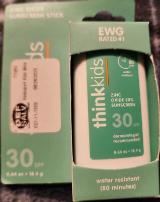 Thinkbaby ThinkKids Protector Solar Stick FPS 30,64 Onzas Resistente al Agua Viaje Foto 1 de 4