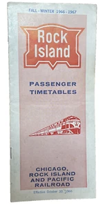 1966-1967 FALL-WINTER ROCK ISLAND RAILROAD TIME TABLES Chicago to CA Index Stati - Picture 1 of 4