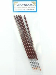 Very Fine Detail Paint Brush Pack of 5 Brushes Size 0 for Model Making Craft Etc - Picture 1 of 4