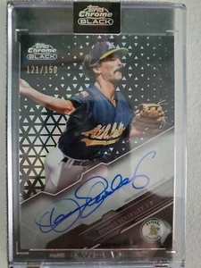 2020 Topps Chrome Black DENNIS ECKERSLEY- A’s Silver Refractor Auto 121/150 - Picture 1 of 2