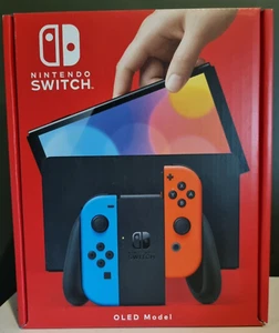 Nintendo Switch OLED Neon Bundle With Box (New) - Picture 1 of 1