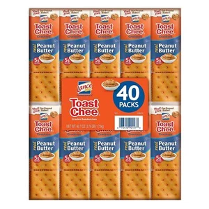 Lance Toast Chee Peanut Butter Crackers, 2 pack of 20 (40 ct.) - Picture 1 of 2