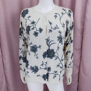 Cathy Daniel's Women's Floral Long Sleeve Button-Up Cardigan Small NWT - Picture 1 of 6