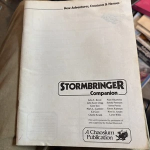 Stormbringer Companion Vintage Retro Book Chaosium 1983 D&D Manual Set NM - Picture 1 of 6