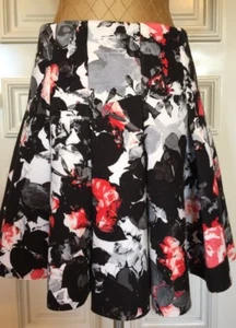 Lord & Taylor 424 Fifth Women Skirt Size Medium Multicolor Flowers - Picture 1 of 10