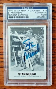 1977 TCMA Renata Galasso Stan Musial Auto #16 JSA/DNA Certified Autograph HOF - Imagen 1 de 2