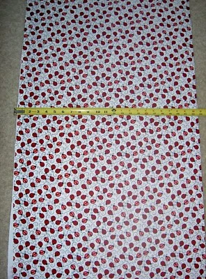 Ladybug Ladybugs Allover Multi on White 7744 Timeless durable cotton Fabric - Image 1 of 2