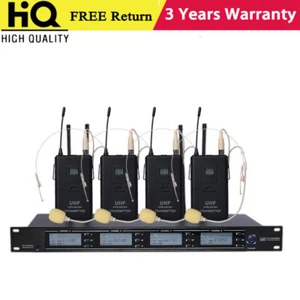 U-84 Wireless Headset Microphone System UHF Cordless System w/ 4 Beige Head Mics - Picture 1 of 1