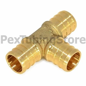 (100) 1/2" PEX Tees - Brass Crimp Fittings - Picture 1 of 1