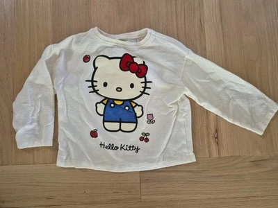 Niñas Zara Cuello Redondo Pullover Sudadera Blanca Con Gráfico Hello Kitty Talla 4T Foto 1 de 3
