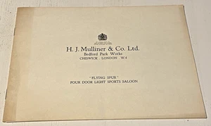 Brochure HJ Mulliner BENTLEY Flying Spur Four Door Light Sports Saloon Car* - BE - Picture 1 of 8