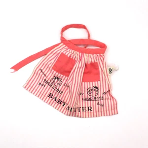 Mattel Barbie Babysitting Apron Pink Stripes - Picture 1 of 8