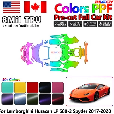 Película de proteção de pintura PPF para Lamborghini Huracan LP 580-2 Spyder 2017-2020 - Imagem 1 de 4
